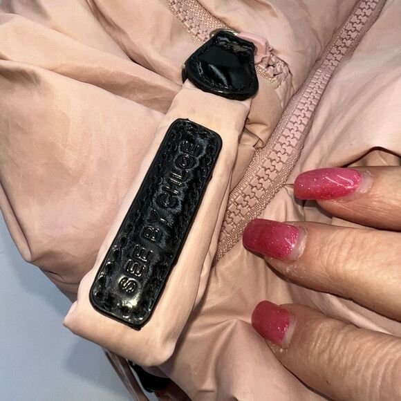 See by Chloe Bike Row Tote Nag in Pink Blush Nylon with COA - Picture 5 of 12